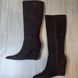 Knee High Chocolate Brown Micro suede Boots